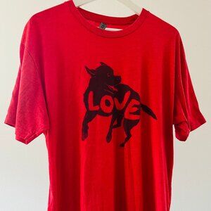 LOVE dog tee-shirt (XL)